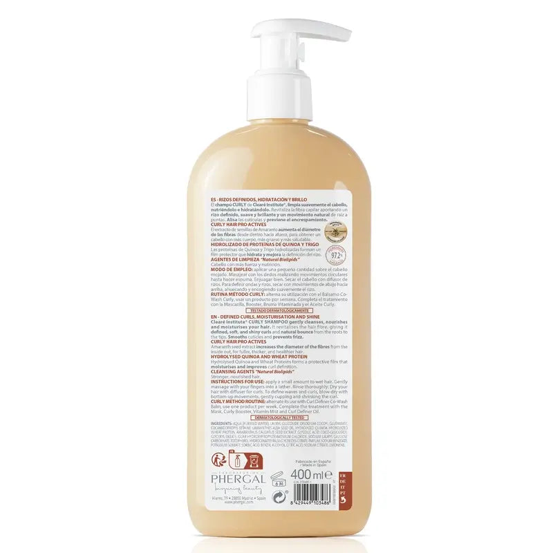 Clearé Institute Šampón Metodo Curly pre kučeravé vlasy 400 ml 
