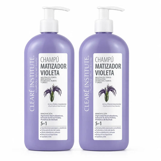 Clearé Institute Fialový tónovací šampón 400 ml, balenie po 2 ks