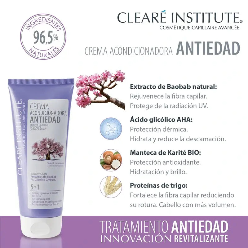 Clearé Institute – kondicionér s detoxikačným a omladzujúcim účinkom, 200 ml. 