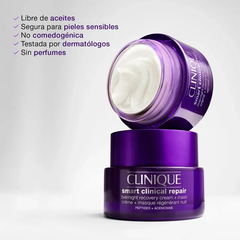 Clinique Smart Clinical Repair  Nočný protistarnúci krém a maska, 50 ml