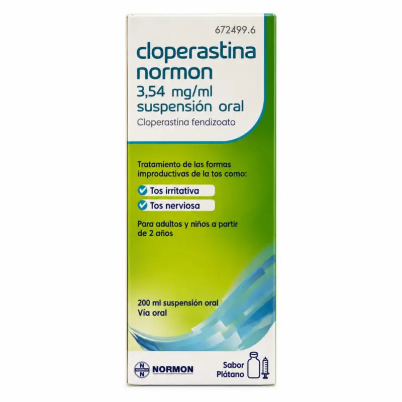 Cloperastín Normon Efg 3,54 mg/ml perorálna suspenzia 200 ml