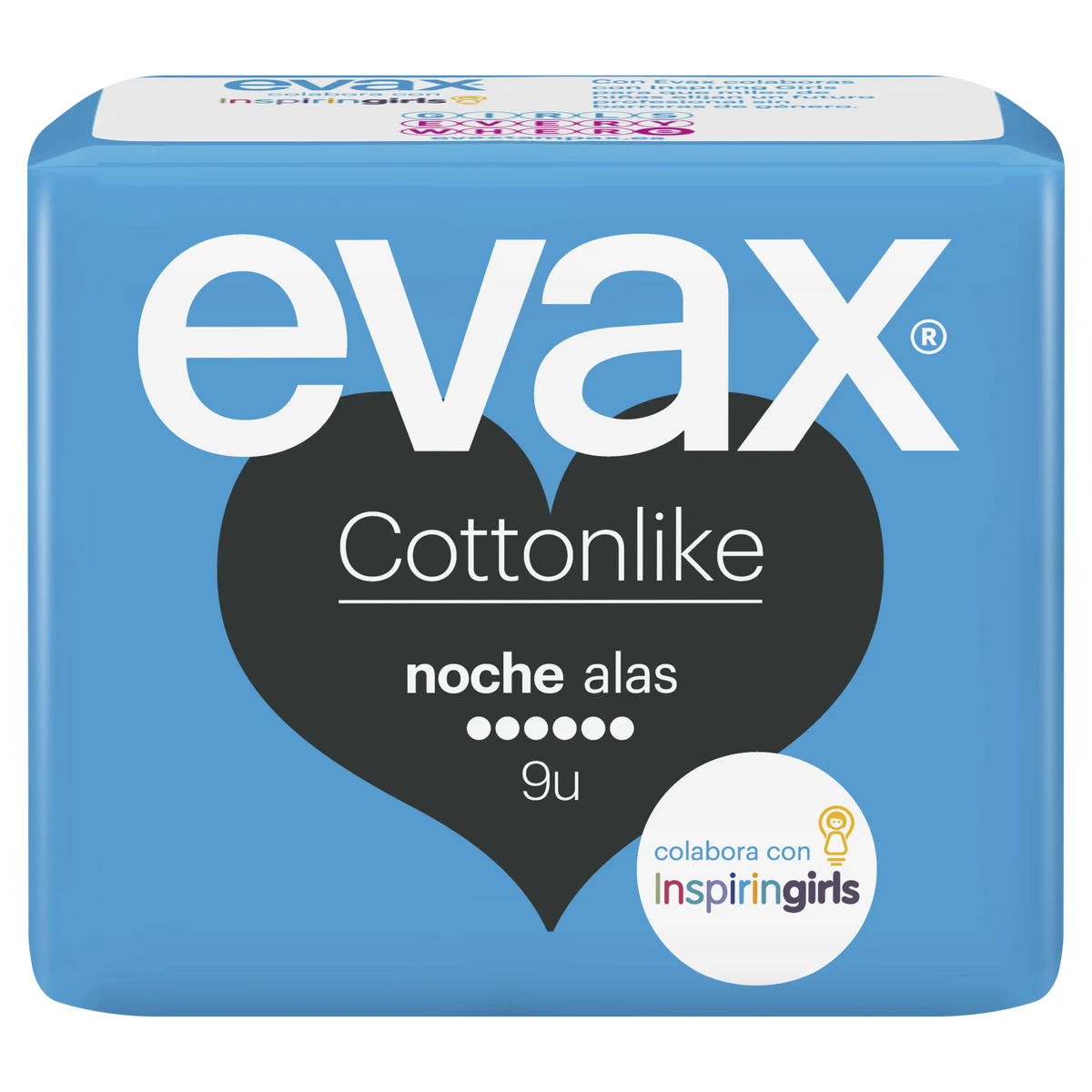 Evax Cottonlike Nočné vložky s krídelkami, 9 kusov