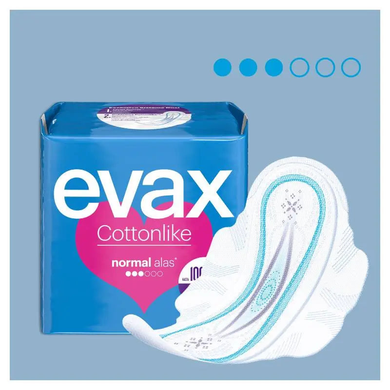 Evax Cottonlike Normal – vložky s krídelkami, 16 kusov