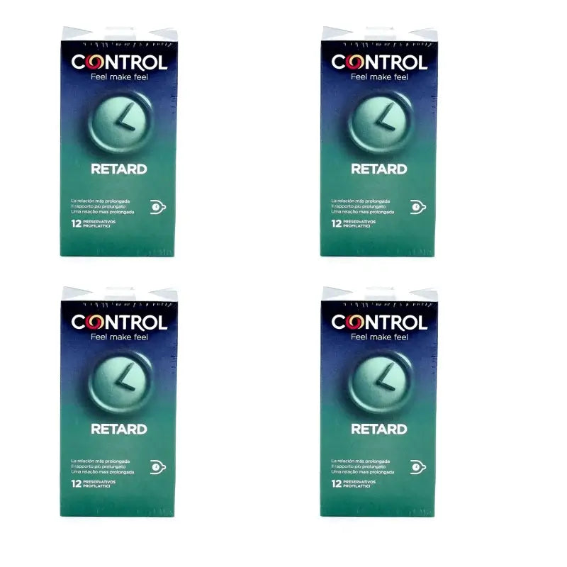 Control Non-Stop Retard Condoms, 12-pack, pack of 4