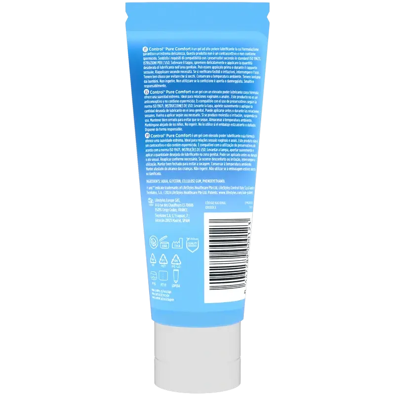 Lubrikačný gél Control Purecomfort Tube, 80 ml