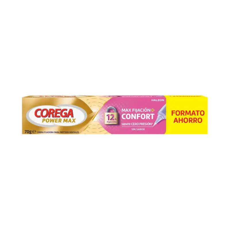 Corega Max Fixácia + Komfort – upevňovací krém na zubné náhrady, 70 g
