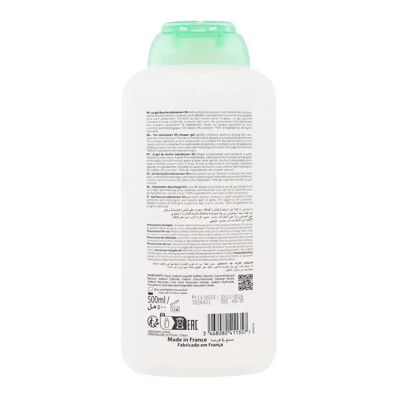 Corine De Farme Sprchový gél Pure 0 % pre suchú pokožku, 500 ml