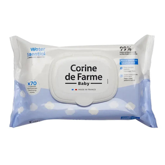 Corine De Farme Water Essential Biodegradable Wipes , 70 pcs.