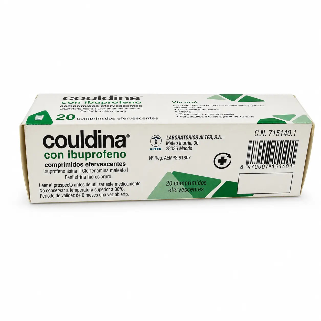 Couldina s ibuprofénom, 20 šumivých tabliet