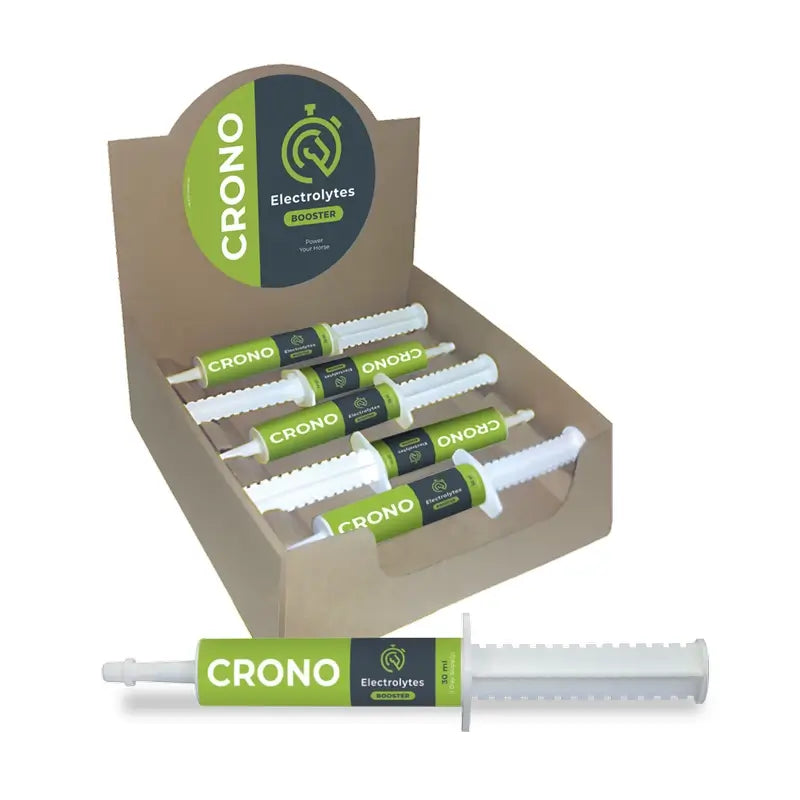 Crono Electrolytes Booster, stojan s 10 kusmi, 30 ml – injekčná striekačka s pastou na perorálne podanie