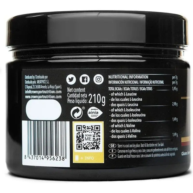 Crown Sport Nutrition BCAA Instant s príchuťou citróna, 210 g (30 dávok) 