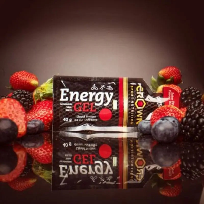 Crown Sport Nutrition Energetický gél Červené ovocie + kofeín, 12 x 40 g