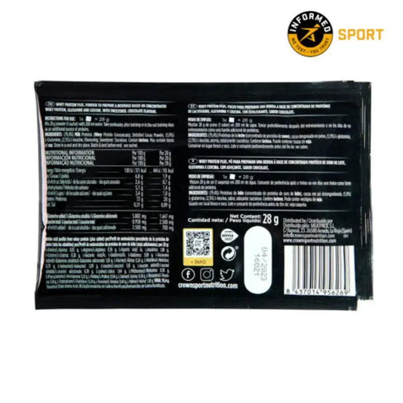 Crown Sport Nutrition Whey Protein + čokoláda, jednorazová dávka, 28 g