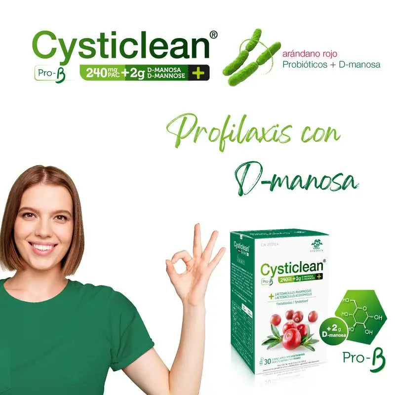 Cysticlean Prob-D Manóza 240 mg, balenie po 30 vrecúškach