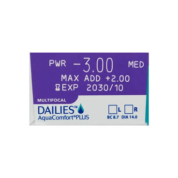 Dailies AquaComfort Plus  Jednodňové multifokálne kontaktné šošovky, 30 kusov