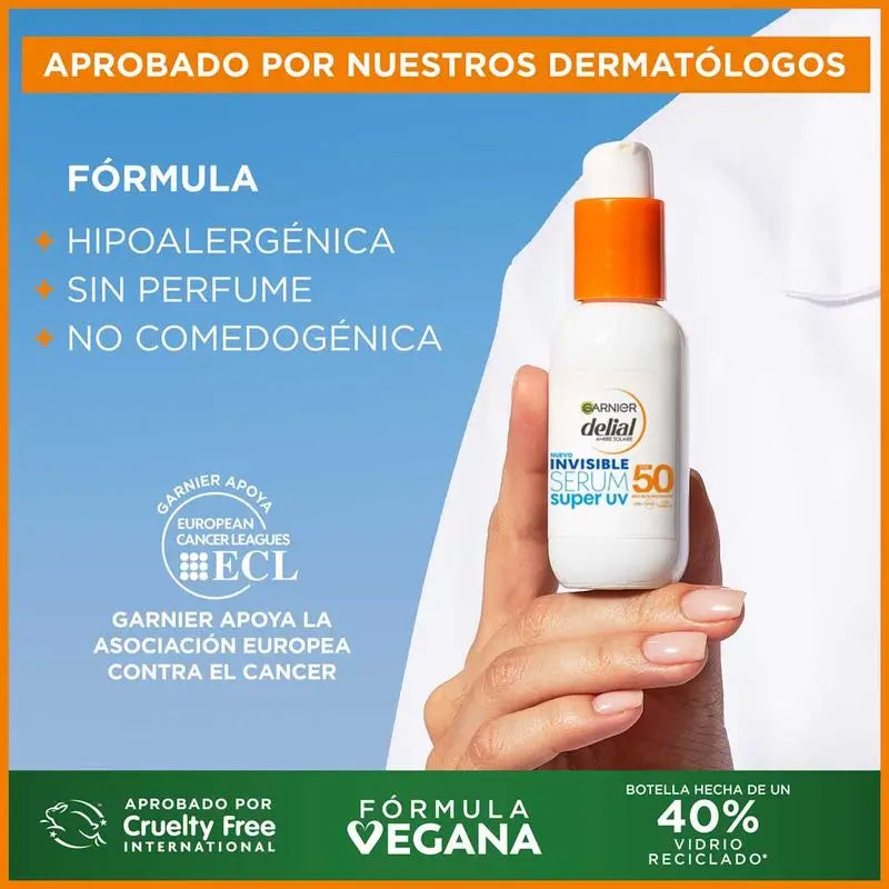 Delial Invisible Super UV SPF50 – denný ochranný krém s ľahkým pocitom, 40 ml