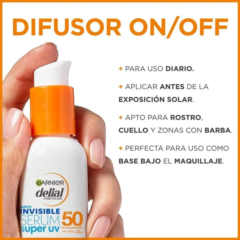 Delial Invisible Super UV SPF50 – denný ochranný krém s ľahkým pocitom, 40 ml