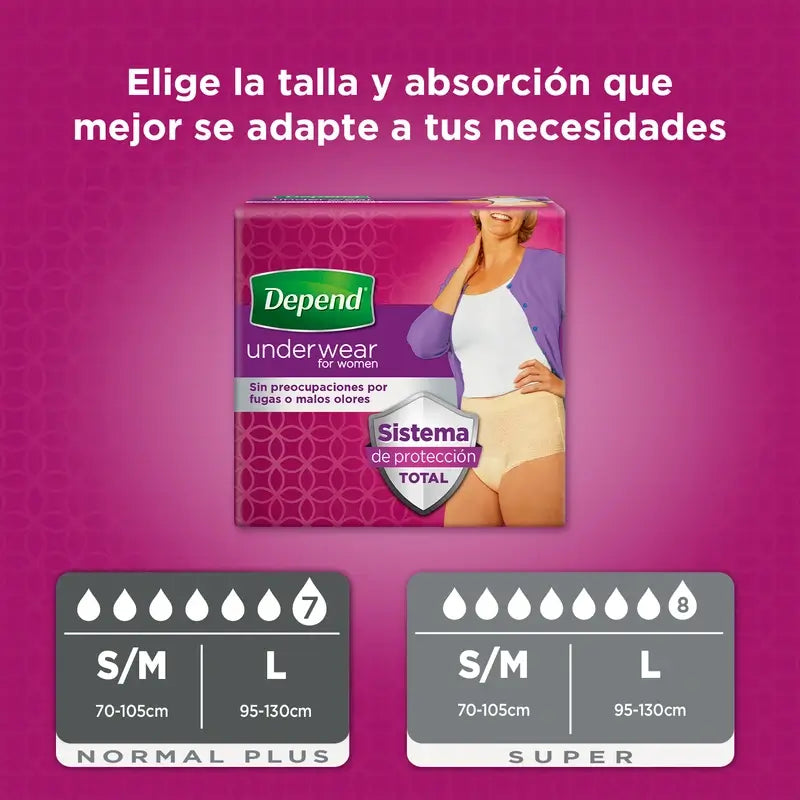 Depend Super S/M Plienky pre dospelých – muži, 10 kusov