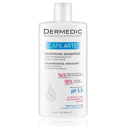 Dermedic Capilarte Soothing Shampoo For Sensitive Scalp, 300 ml