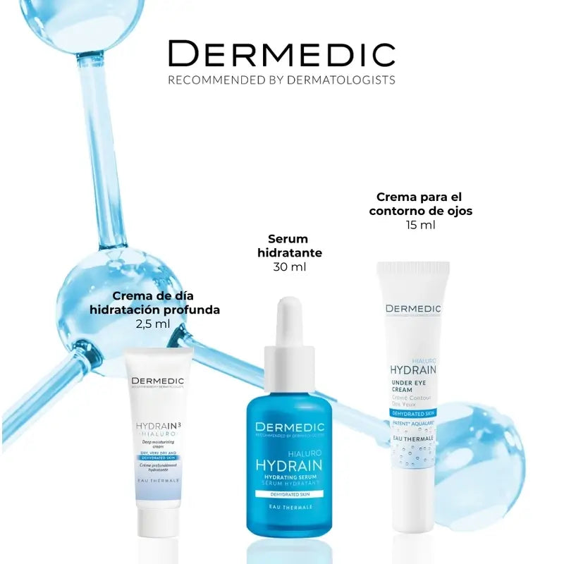 Dermedic Pack Hydrain Kompletná starostlivosť, 30 + 2,5 + 15 ml