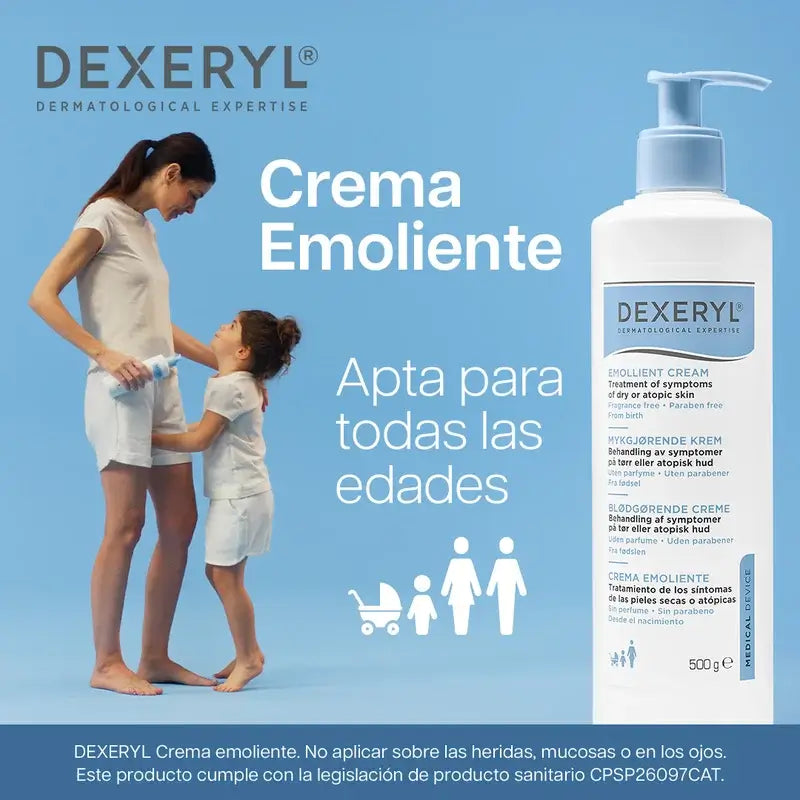 Dexeryl – zmäkčujúci krém pre atopickú pokožku 500 ml