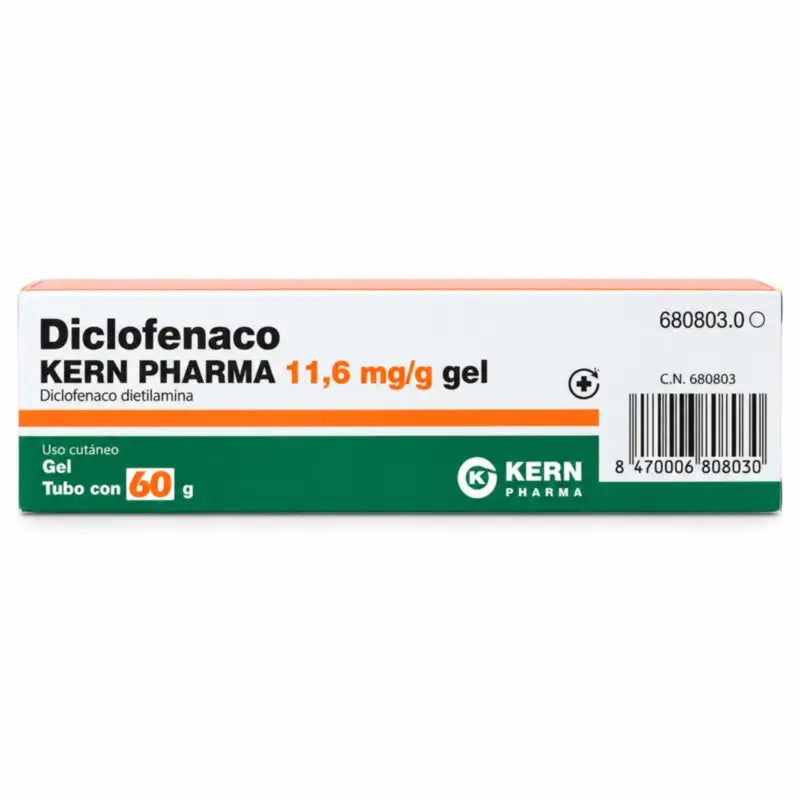Diklofenak Kern Pharma 11,6 mg/g kožný gél, 60 g