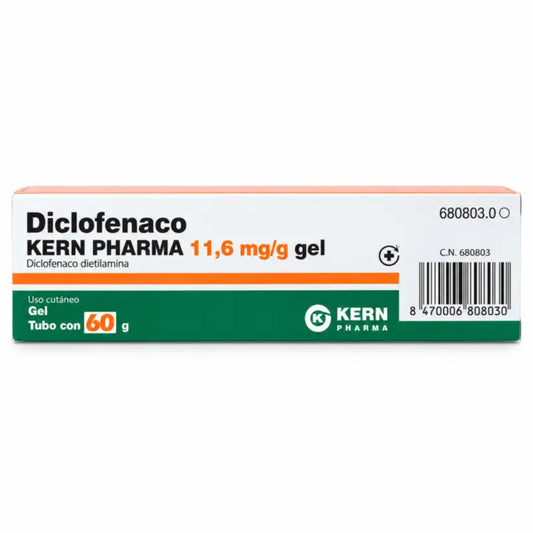 Diklofenak Kern Pharma 11,6 mg/g kožný gél, 60 g