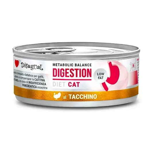 Disugual Diet Cat – na podporu trávenia, s nízkym obsahom tuku, morka, 12 × 85 g