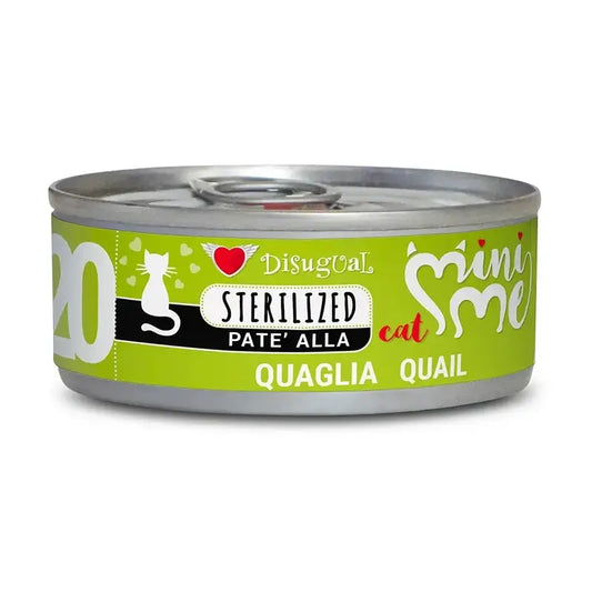 Disugual Mini-Me Cat – sterilizované krmivo s príchuťou prepelice, 12 x 85 g