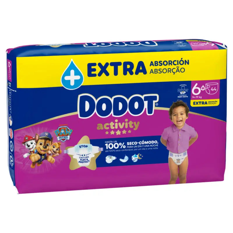 Dodot Activity veľkosť 6+ (+14 kg), 44 plienok