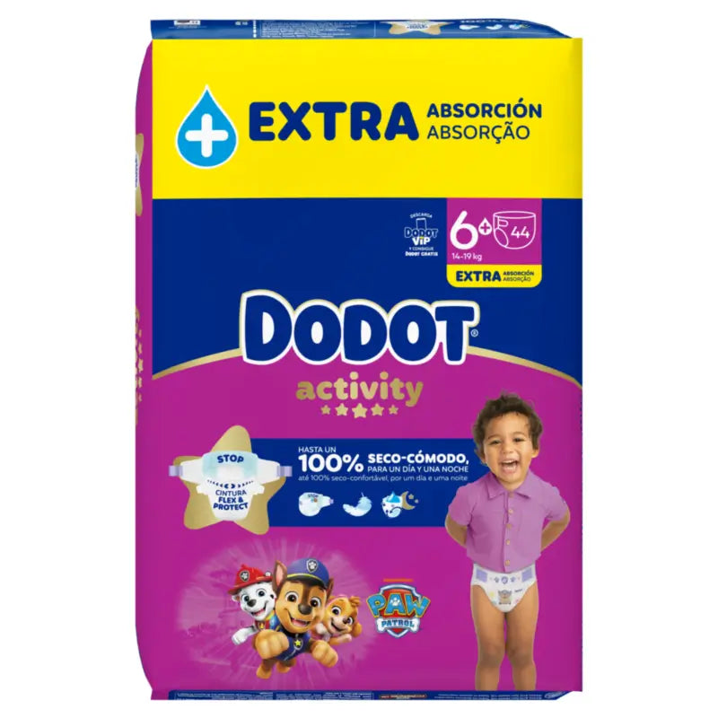 Dodot Activity veľkosť 6+ (+14 kg), 44 plienok