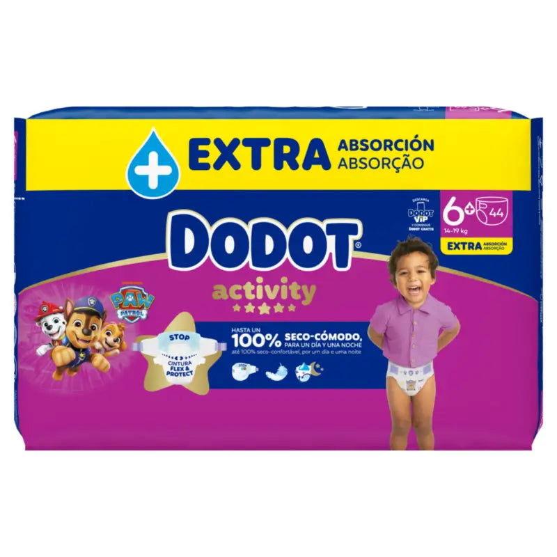Dodot Activity veľkosť 6+ (+14 kg), 44 plienok