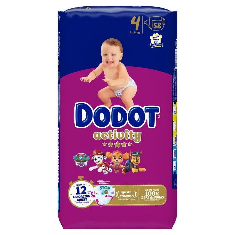 Dodot Activity veľkosť 4, 58 plienok