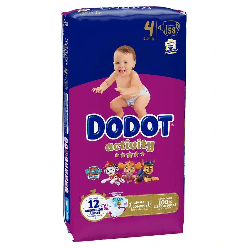 Dodot Activity veľkosť 4, 58 plienok