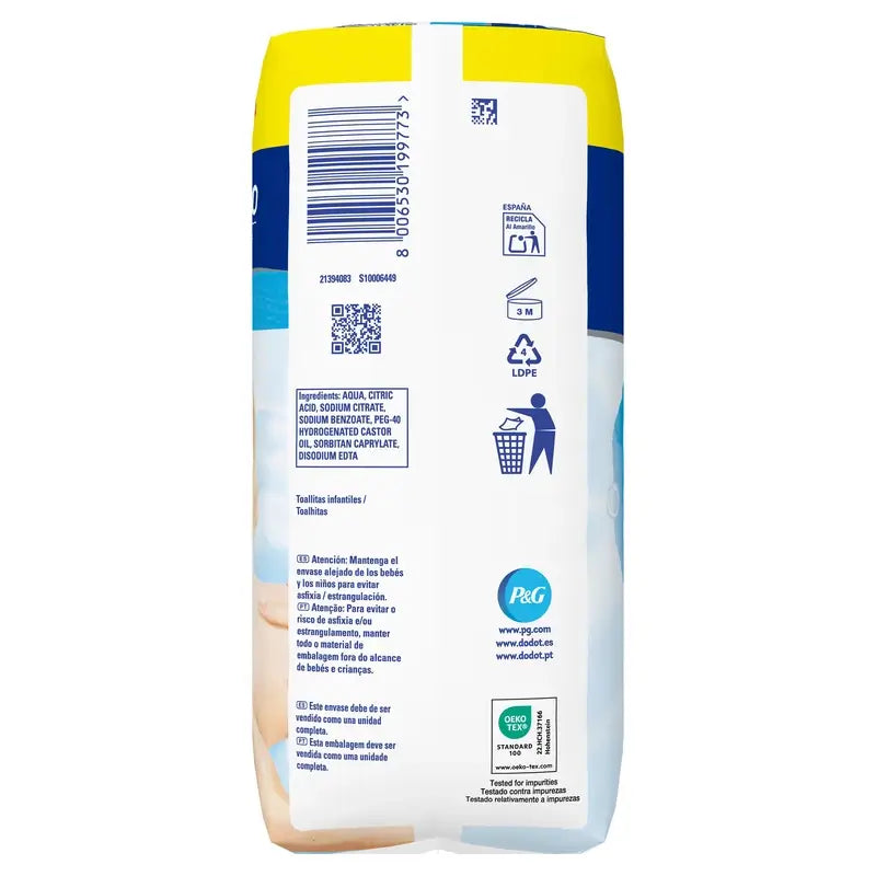 Dodot vlhčené utierky 99 % Aqua, 4x60, 240 kusov
