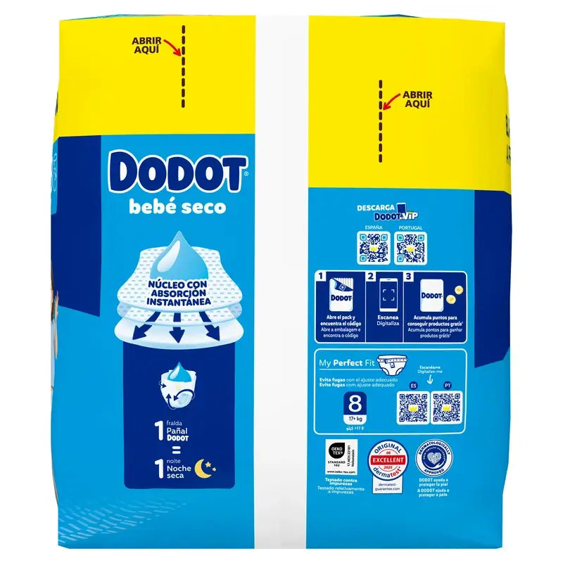 Dodot Bebé-Seco veľkosť 8, 54 plienok