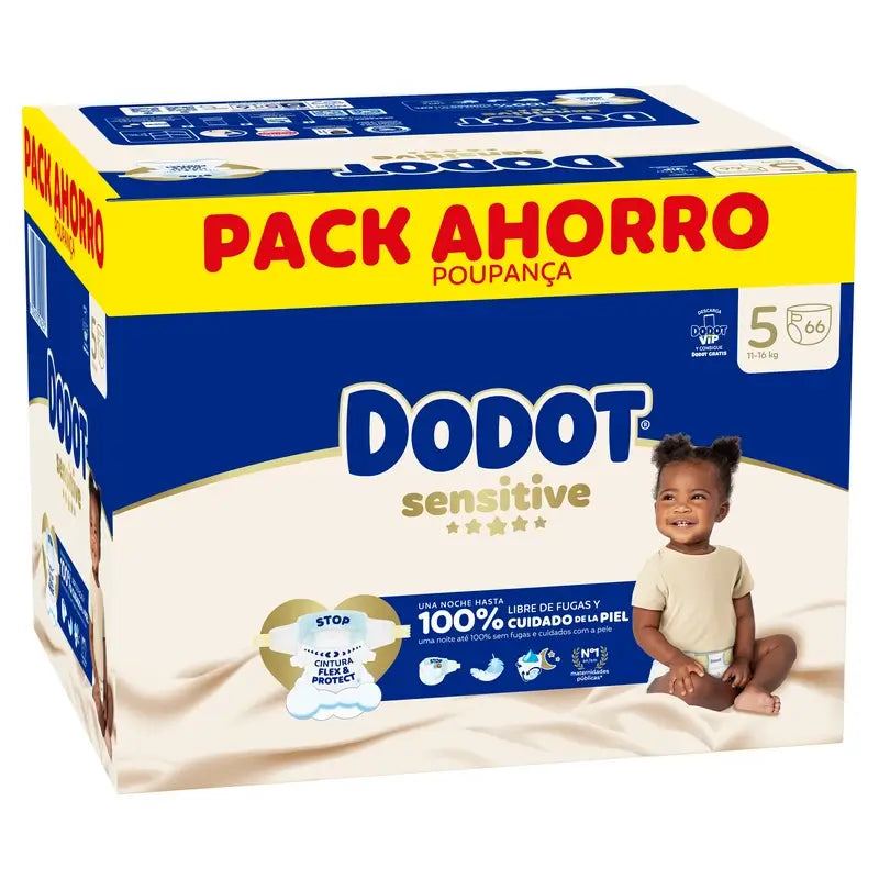 Dodot Sensitive veľkosť 5, 66 plienok