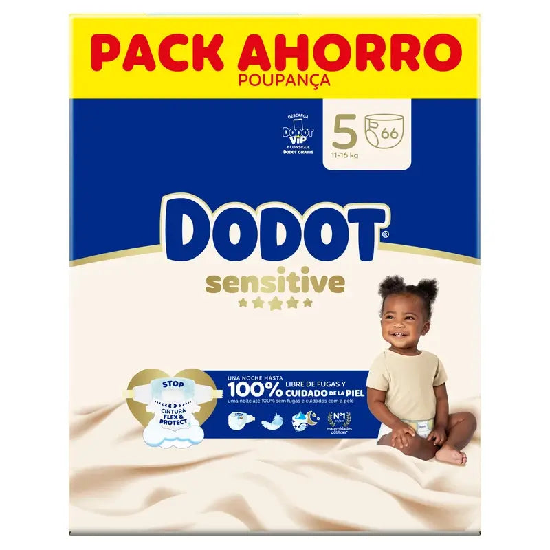 Dodot Sensitive veľkosť 5, 66 plienok