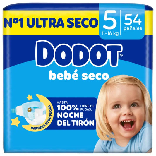 Dodot Bebé Seco veľkosť 5 (11–16 kg), 54 plienok