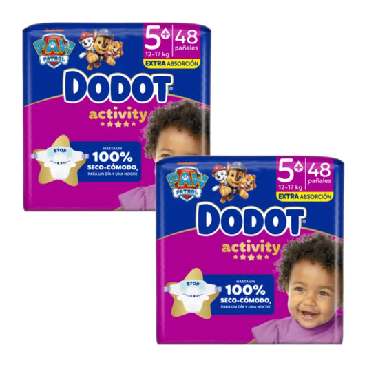 Dodot Activity veľkosť 5+ (12–17 kg), 48 plienok