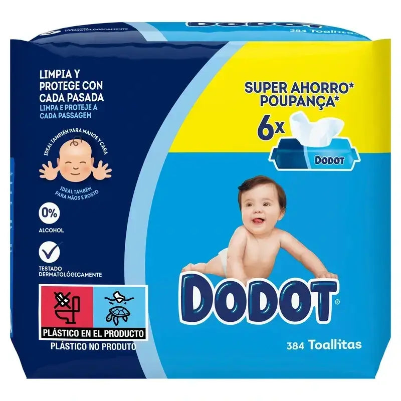 Dodot detské vlhčené utierky, 2x384 kusov