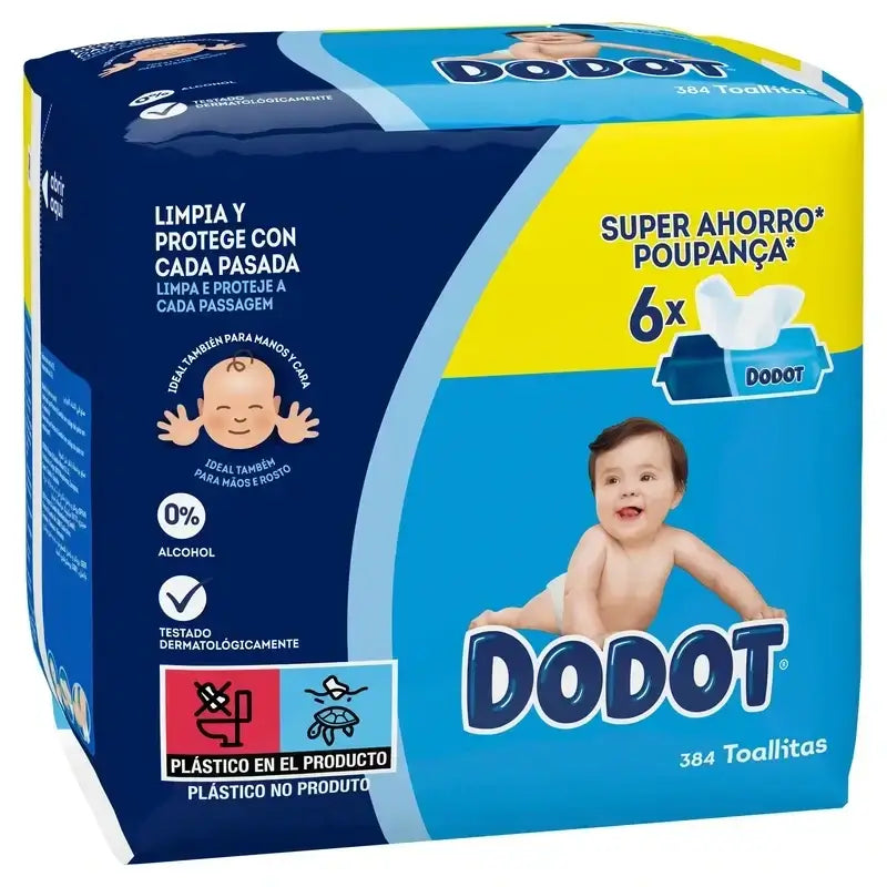 Dodot detské vlhčené utierky, 2x384 kusov