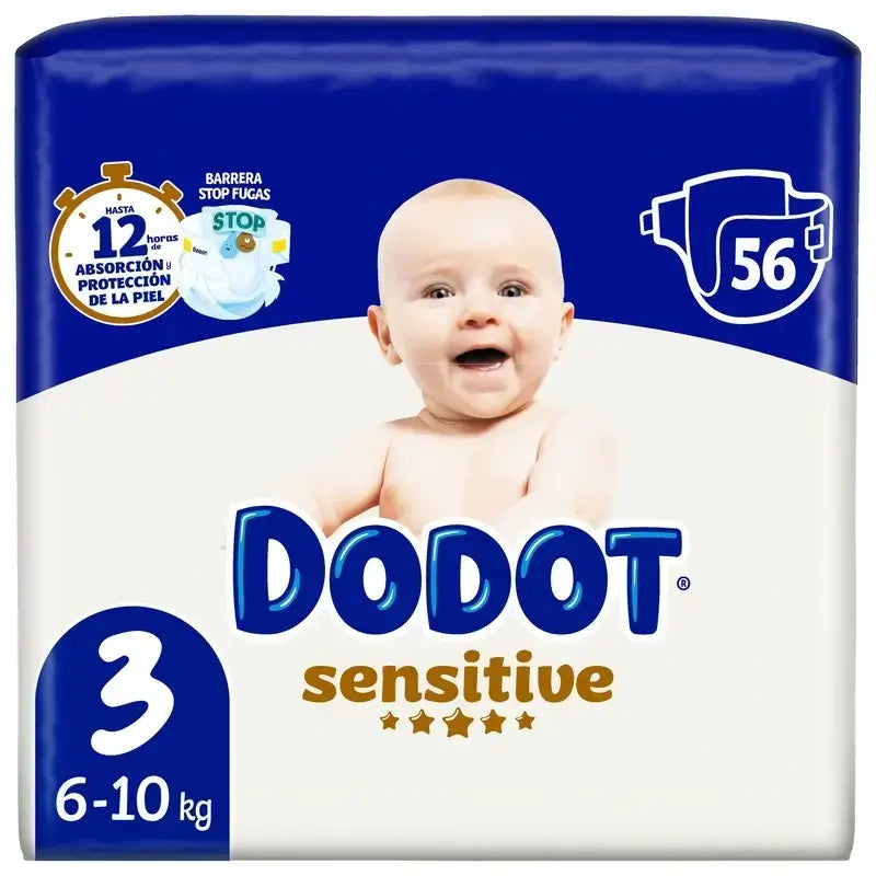 Dodot Sensitive veľkosť 3 (6–10 kg), 168 plienok