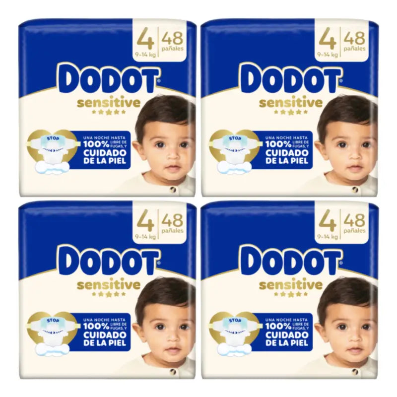 Dodot Sensitive veľkosť 4 (9–14 kg), 192 plienok