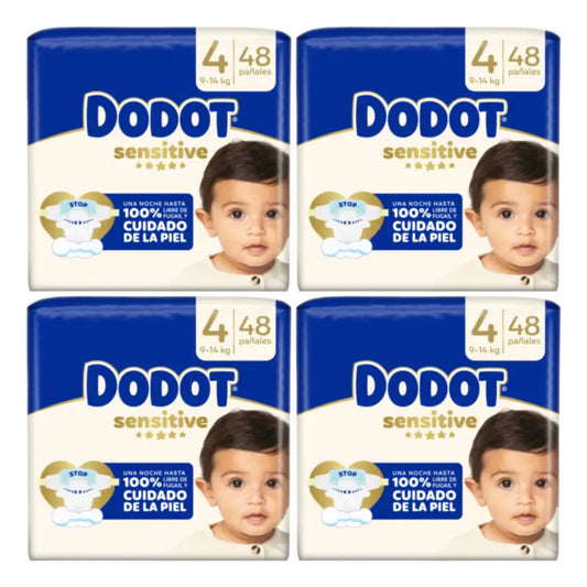 Dodot Sensitive veľkosť 4 (9–14 kg), 192 plienok