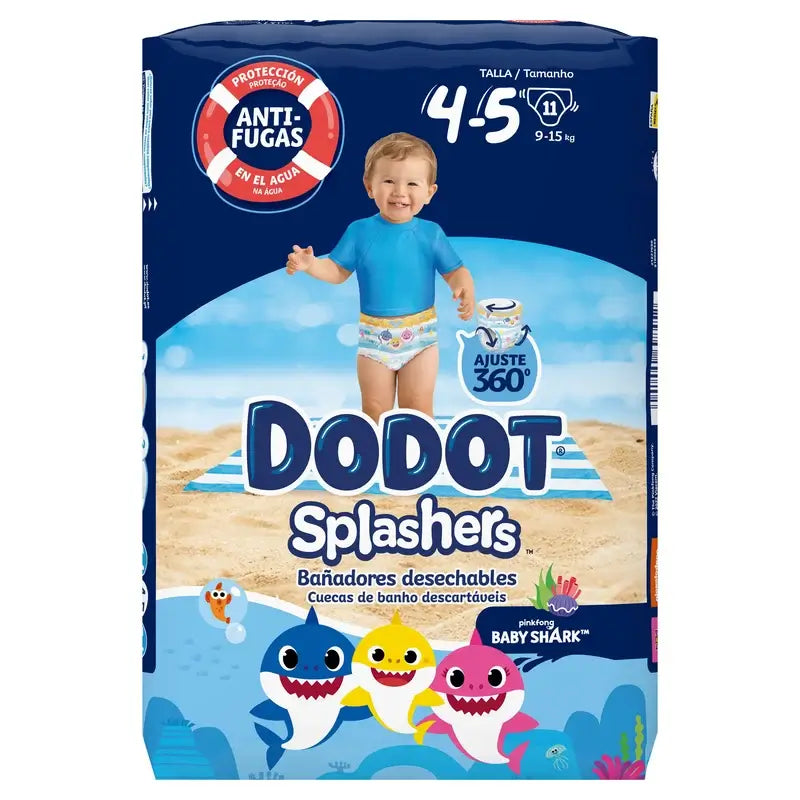 Dodot Splashers – plienky do vody, veľkosť 4–5, 11 kusov