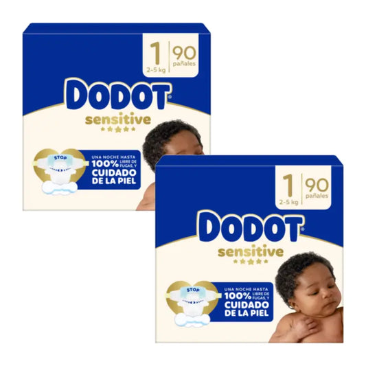 Plienky Dodot Sensitive, veľké balenie, veľkosť 1, 2 x 90 kusov