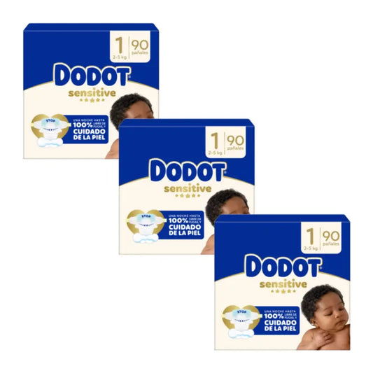 Plienky Dodot Sensitive, veľké balenie, veľkosť 1, 3 × 90 kusov