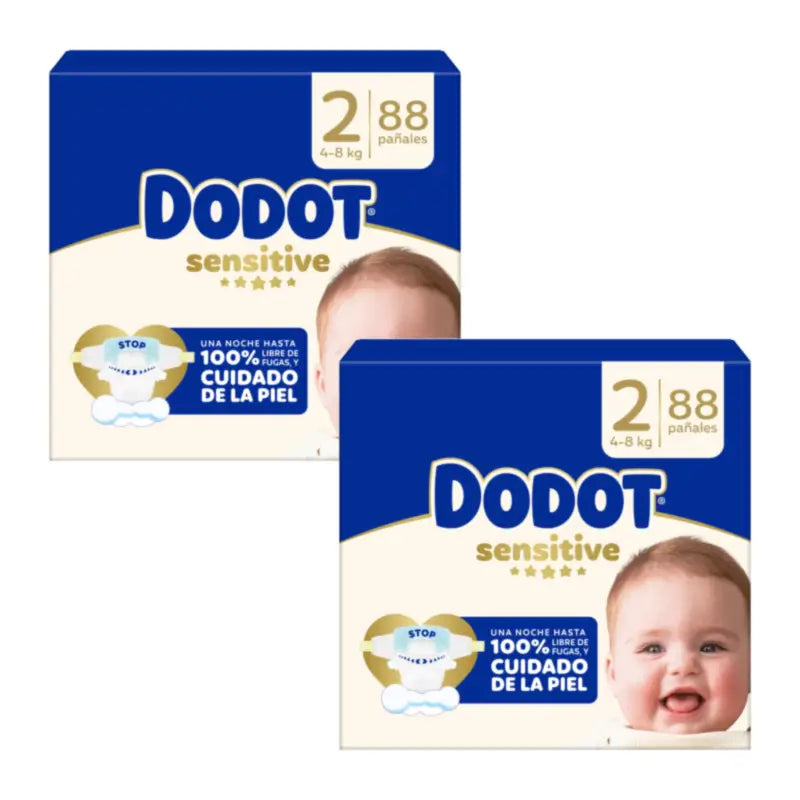 Plienky Dodot Sensitive, veľké balenie, veľkosť 2, 2x88 kusov