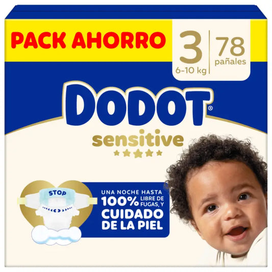 Dodot Sensitive Veľkosť 3, 6 kg – 10 kg, 78 plienok